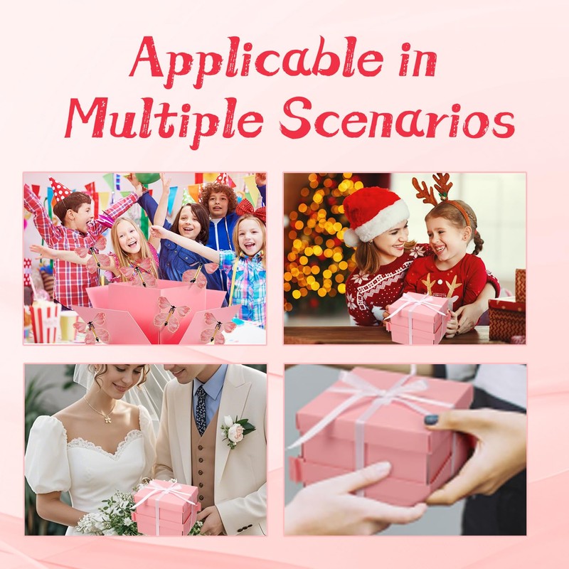 Pink Butterfly Explosion Gift Box 8 Pcs Flying Flying Butterfly