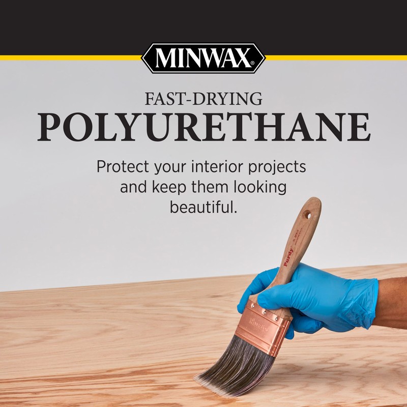 Minwax Fast Drying Polyurethane Spray, Protective Wood Finish, Clear Semi-Gloss,
