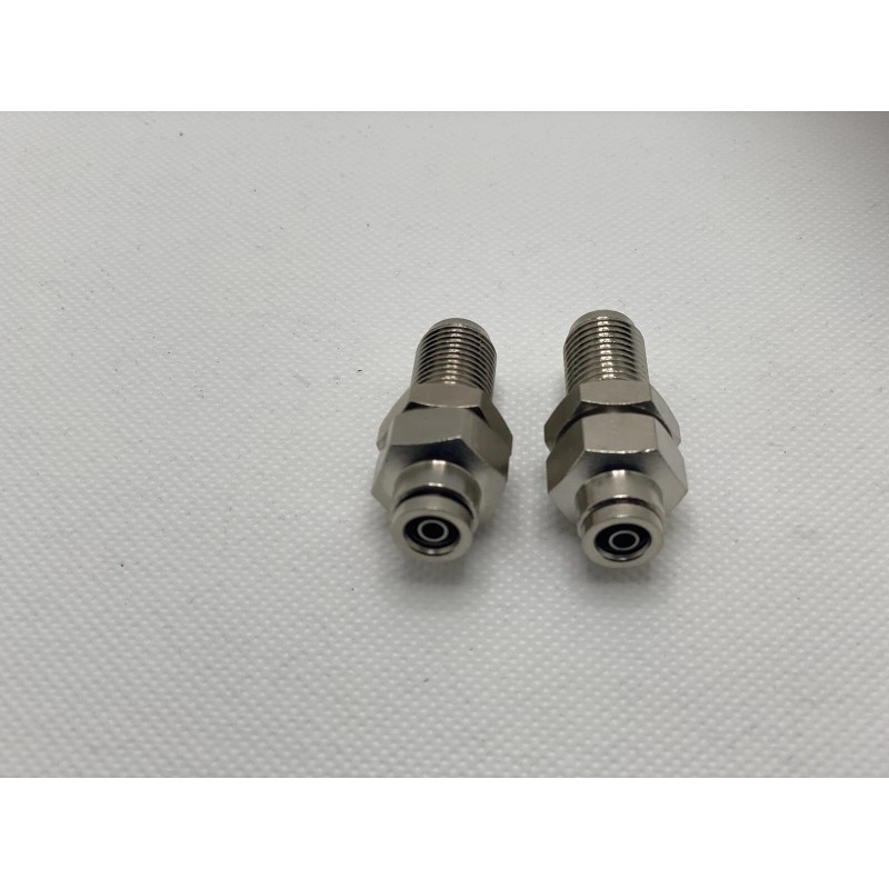 Air Suspension Fittings 2x 2” Long 3/8” PTC To 3/8”