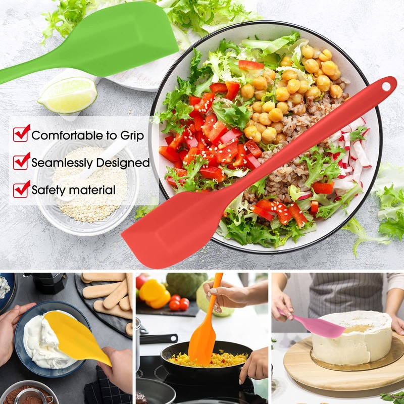 24 Pcs Mini Silicone Spatulas Bulk 8.3 Inch Rubber Spatula