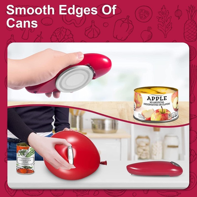 Electric Can Opener, Handheld One Touch Automatic Can Openers Fit