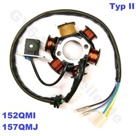 MAGNETO STATOR GENERATOR 125-150CC 6 POLE CHINESE SCOOTER MOPED ATV 152/157 QMI GY6 4 STROKE BENZHOU TAOTAO PEACE VIP SUNL TANK JONWAY ROKETA BMS BAJA VENTO JCL JMSTAR ZNEN KEEWAY VENTO ETC.....