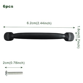 Roellgs Door Handle Furniture Pulls, 163mm, 6 Piece Black Cabinet Pulls, Metal Door Pulls for Drawers, Wardrobes, Garden Doors, Shed Doors (Classic Vertical Stripes)