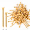 BIRDIEBLAST Bamboo Golf Tees 200 Pack, 1-1/2", 2-3/4", 3-1/4" Available,