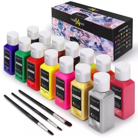 magicflyt Pintura De Tela Botellas De 60 Ml - Juego 14 Magicfly
