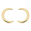 Kooljewelry 14k Yellow Gold High Polish Crescent Moon Stud Earrings