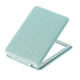 uxcell Small Pocket Mirror for Purse, Rectangular Magnifying Foldable Silver Makeup Handheld Compact Mirror for Women, Purse, Travel, Girls, Gift(Blue, 3.35" x 2.44")