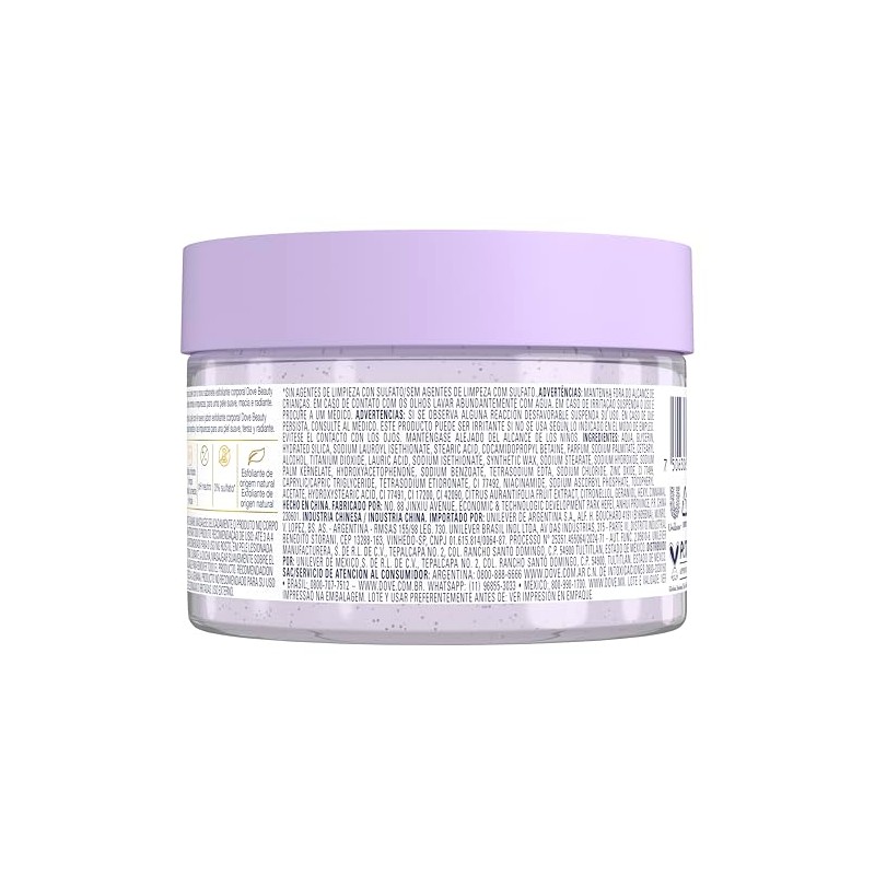 DOVE Beauty Scrub Jabón Exfoliante Corporal Mora y Cítricos, 280