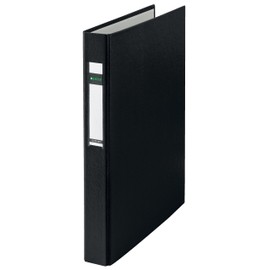 Leitz 42120095 Ringbuch Standard, A4, PP, 4 Ringe, 25 mm, schwarz