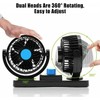 Itian 360 Rotating Double Mini Electric Car Fan, Electric Car