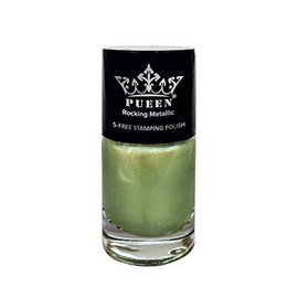 PUEEN Rocking Metallic Nail Polish for Nail Stamping Big 5-Free Formula Nail Color Lacquer (603 Golden Delicious)-BH000522