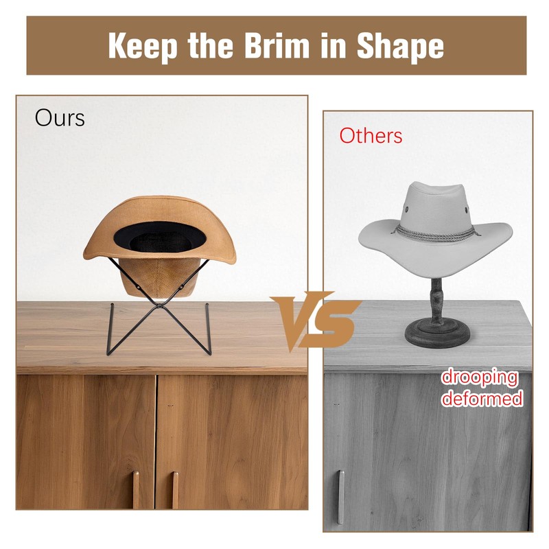 WOMACO Hat Stand for Display - Metal Cowboy Hats Display
