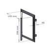 MKK-SHOP KRAL1 Lid 150 x 200 mm plasterboard 12.5 mm