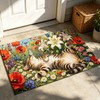 Colorful Door Mat Outdoor,30" Floral Welcome Mats,Thick Rubber Backing-Gift