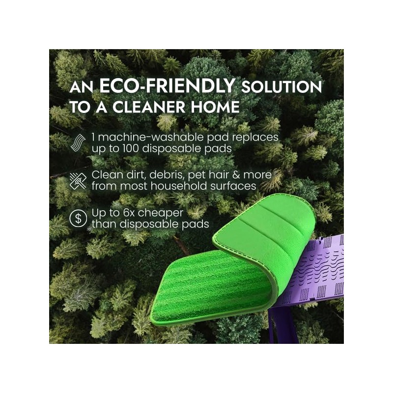 Reusable Floor Mop Pads - Swiffer Wet Jet Compatible Refills