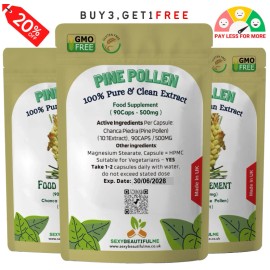 SBM Pine Pollen Capsule, 5000mg,Anti-Ag - 90Caps