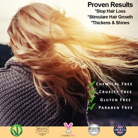 Organic Caffeine Hair Loss Hair Growth Stimulating Serum - Naturally Stops Hair Loss Helps Generate New Hair