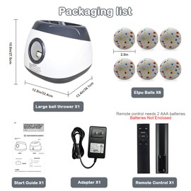 MEKAPLE Automatic Dog Ball Launcher, Upgraded Interactive Dog Balls Thrower with 3 Distance 29Ft-79Ft, Remote Control Ball Launcher for Medium&Large Dogs, 5 Etpu Balls Included (Silver Grey