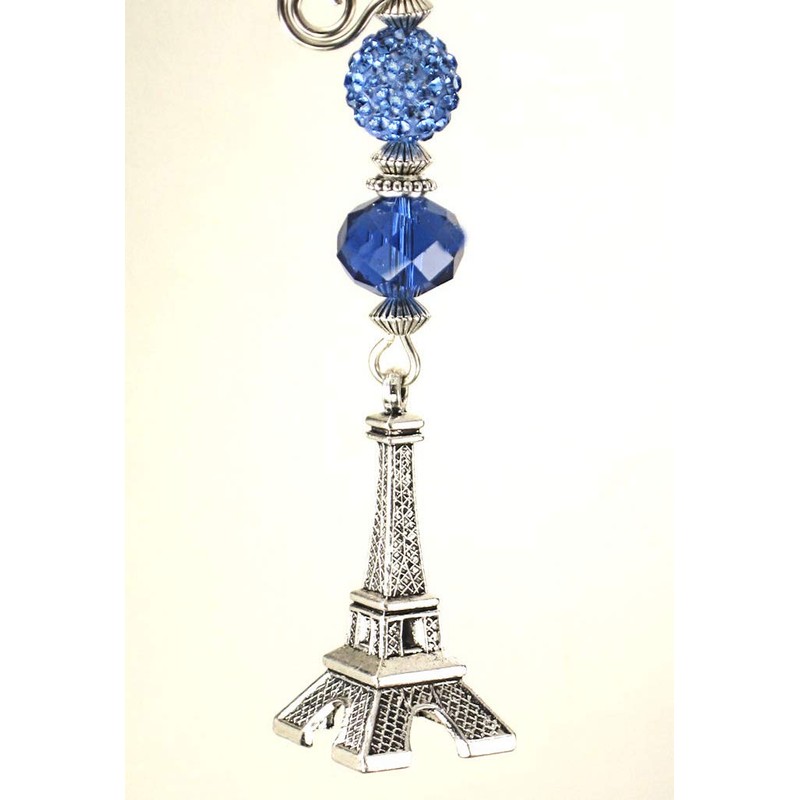 Trace Ellements Paris France Brilliant Cobalt Blue Glass & Silver