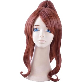  Sailor Moon Sailor 真琴 Sailor Jupiter Wind heat-resistant kosupureuxiggu Vance with Wig Costume Avengers Disguise Cosplay Wig + Bonus 2 Pcs
