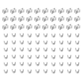 uxcell 30 Sets Zipper Slider Retainers, #5 Top Stoppers & Bottom Stops for Bags Coats Jackets Closed-end Zippers Replacing, Silver Tone