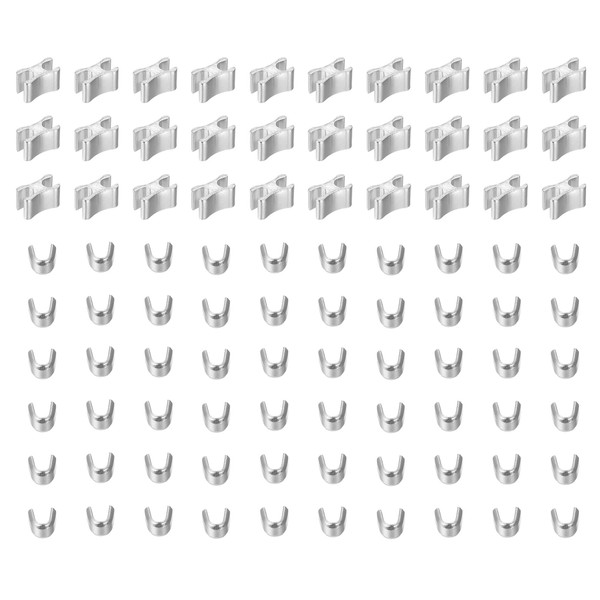 uxcell 30 Sets Zipper Slider Retainers, #5 Top Stoppers &