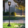 ILANCK 2 Pack Solar Lamp Post Light, 40" H Outdoor