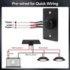 Acegoo Aluminum Panel 12V Rocker Switch Red LED Lighted 20A