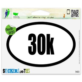 30K Runner Oval Vinyl Car Bumper Window Sticker 5" x 3"