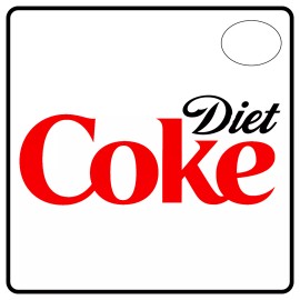 Soda, "diet coke"-soft drink, Set of 2 stickers, decal for mobile vendors. 5"x5"