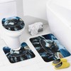 4PCS/Set Mystical Wolf Dreamcatcher Moon Mountain Shower Curtain 72W X