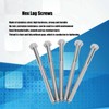 304 Stainless Steel Half Thread Bolt Wood Hex Lag Screws