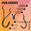 HUHOLE 40 Pack 1 Inch Black Pegboard J Hooks