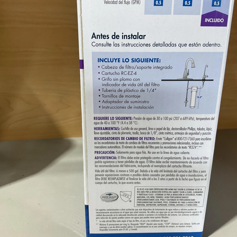 Culligan Easy-Change Under Sink Drinking Water System Level 4 Filter
