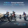 Fodsports M1-S PRO 2000m 10 Riders Motorcycle Helmet Intercom Motorbike
