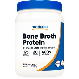 Nutricost Beef Bone Broth Protein Powder Unflavored (20 Servings) - Gluten-Free, GMO-Free