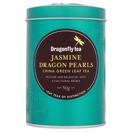 Dragonfly Tea | Leaf Tea of Distinction Jasmine Dragon Pearls Green Tea 50g | 4 x 50g (UK)