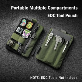 VIPERADE VE27 EDC Pouch, 6 Pockets EDC Organizer Pouch for Men, EDC Pouch with Zipper Pocket, Multitool Pouch for EDC Gears