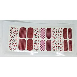 Red Cherry Plaid Nail Polish Wraps - Nail Polish Strips
