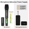 Wireless Microphones, Professional UHF Metal Dual Handheld Cordless Dynamic Mic