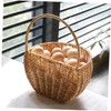 KOMBIUDA Countryside Decorative Basket Hanging Egg Container Plastic Storage Tight