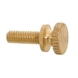 B&P Lamp® 8/32 Brass Thumb Screw, 1/2" Length, Antique Brass Finish