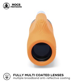 Nocs Provisions Zoom Tube 8x32 Monocular, 8X Magnification Telescope, Bak4 Prism, Wide Field of View for Bird Watching, Backpacking & Wildlife Viewing - International Orange