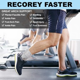 Ankle Brace, Adjustable Foot Brace, Ankle Support with PE Board, Strong Stabilisation, Ankle Brace with Velcro Fastening, for Men and Women, Ankle Pain (M)