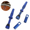 Gatuida 4pcs Bicycle Tubeless Valve Stems Blue Set with Core