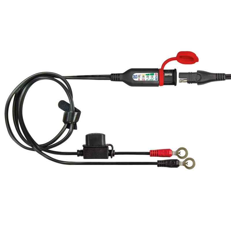 Optimate cable O-128v2, Ring Terminal Harness with Integrated Battery Status/Charge