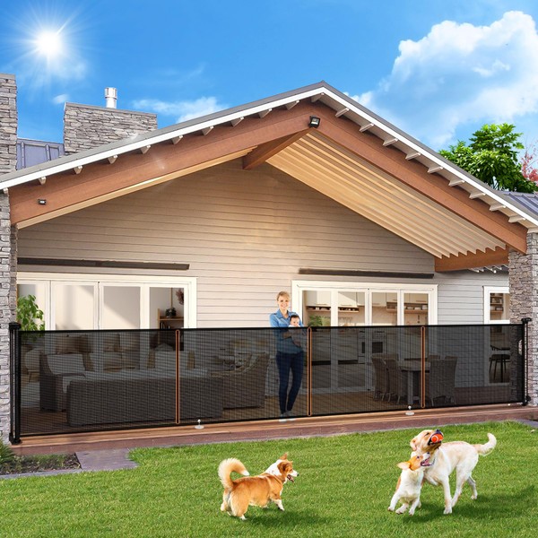 180" Extra Wide Retractable Baby Gates for Large Openings, 42"