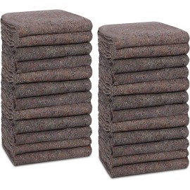 SEGAWE 24 Pack Heavy Duty Moving Blankets 53" x 74" Shipping Furniture Protection Pads