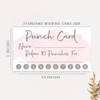 50 Pink Watercolor Reward Punch Cards | Customer Loyalty and