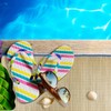 Qunclay 4 Packs Straw Beach Mat Waterproof Non Slip Straw